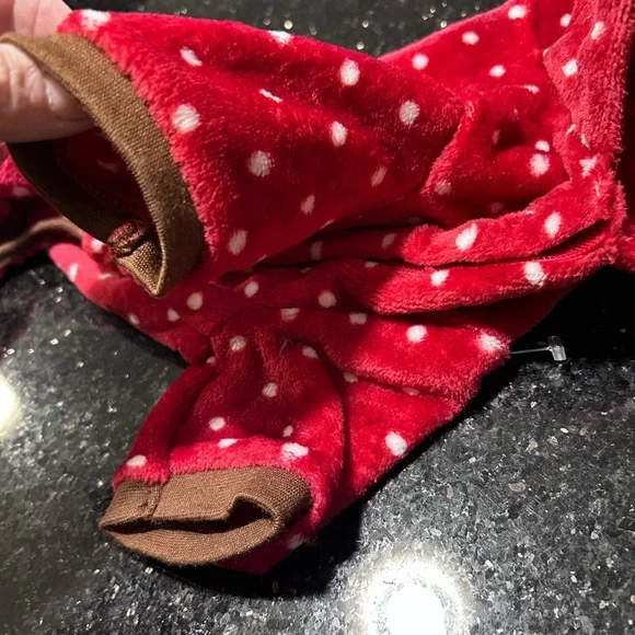 Host Pick🎉Luv Gear Red Reindeer Dog Pajamas Sweater Costume w/ Antlers Small M - Picture 3 of 12